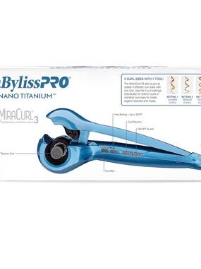 BaBylissPRO MiraCurl 3 Nano Titanium Automatic Curler - Blue